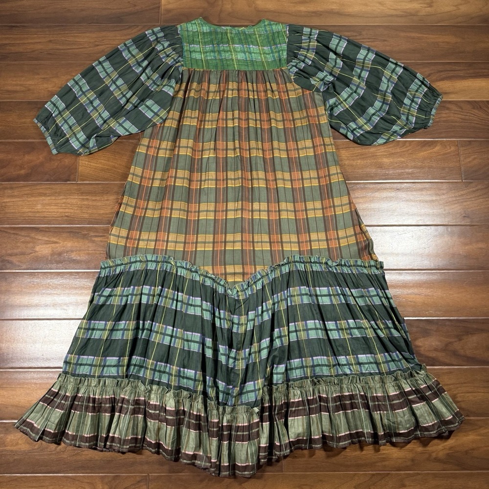 Talisman Women's Size Small Highlands Check Plaid Sabrina Relaxed Midi Dress - Picture 9 of 13